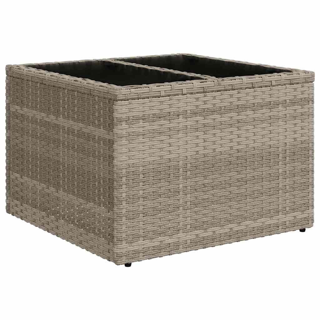 10 Teile Garten Sofa Set mit Kissen Grau Poly Rattan
