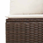 10-teilige Garten Sofa Set mit Kissen Braun Poly Rattan